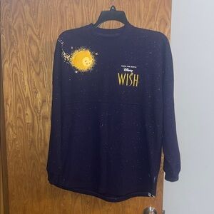 Disney Spirit Jersey NWOT   Wish Navy Long Sleeve w/Yellow Graphic size Medium